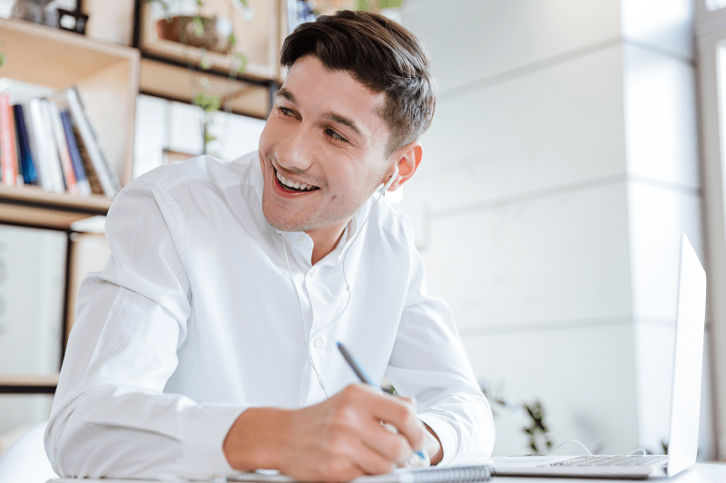 image of laughing man dressed in white shirt using 2025 10 13 06 45 11 utc 1 1 min